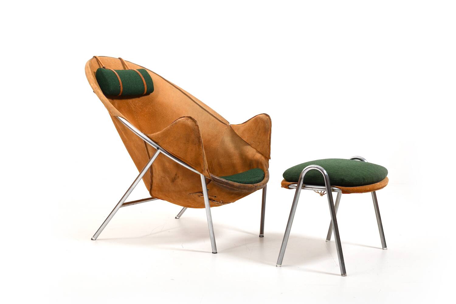 BO-360 Chair and Footstool by Erik Ole Jørgensen for Bovirke 1953
