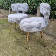 Pair of Pelfran chairs 1970 - faux fur