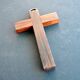 Vintage Crucifix Cross in Macassar Ebony Wood and Brass