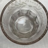 Engraved bridal vase from 1889 in thick glass