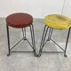 Pair of mid century industrial stools, 1950s