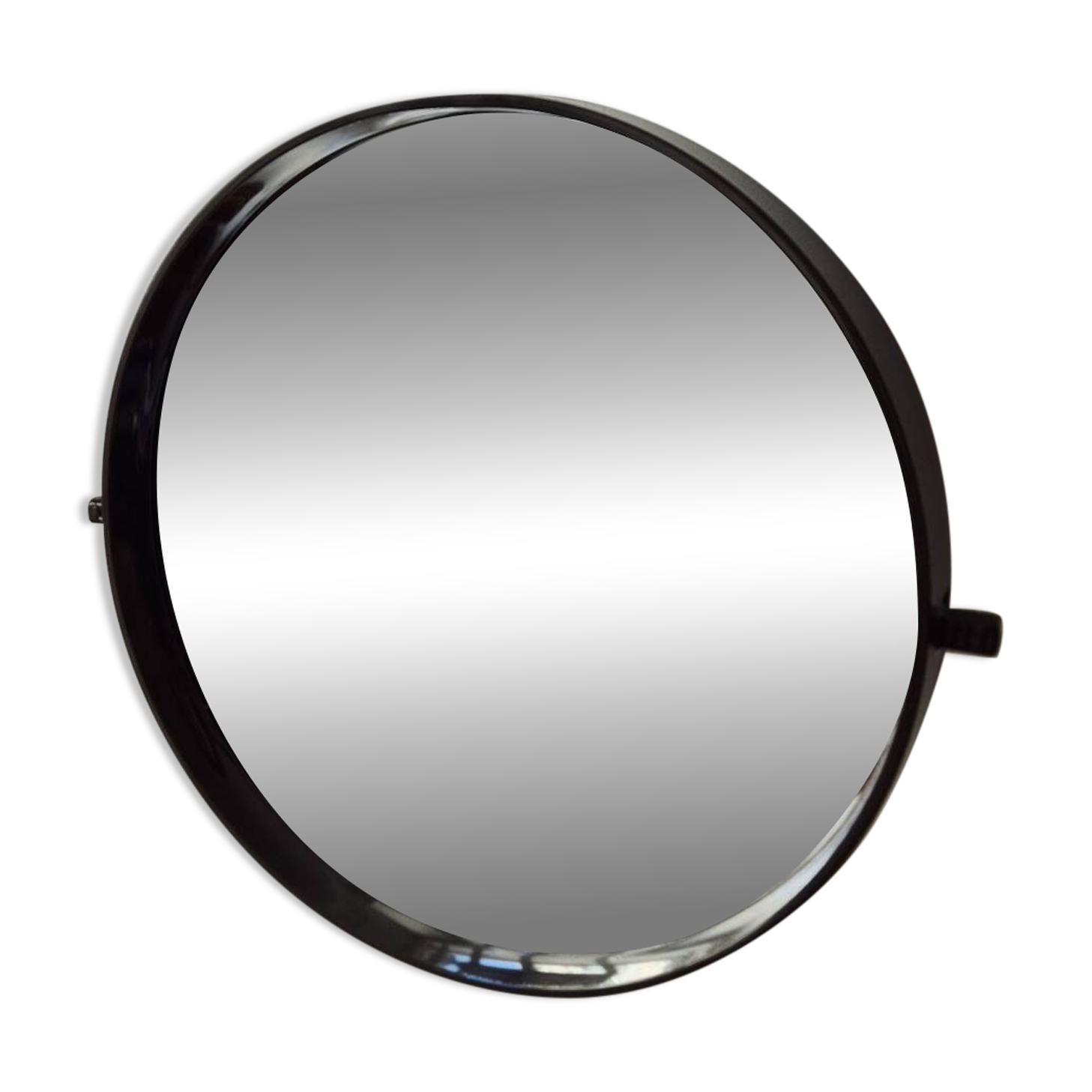 Round smoked plastic mirror '70s - Vintage