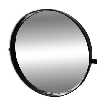 Miroir rond en plastique fumé '70s - Vintage