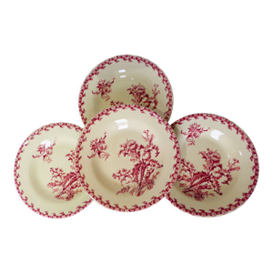 4 assiettes creuses vintage de