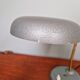 Lampe de bureau articulée en métal laqué gris/bleu, style Bauhaus, années 1930-40