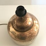 Vintage hammered brass lamp