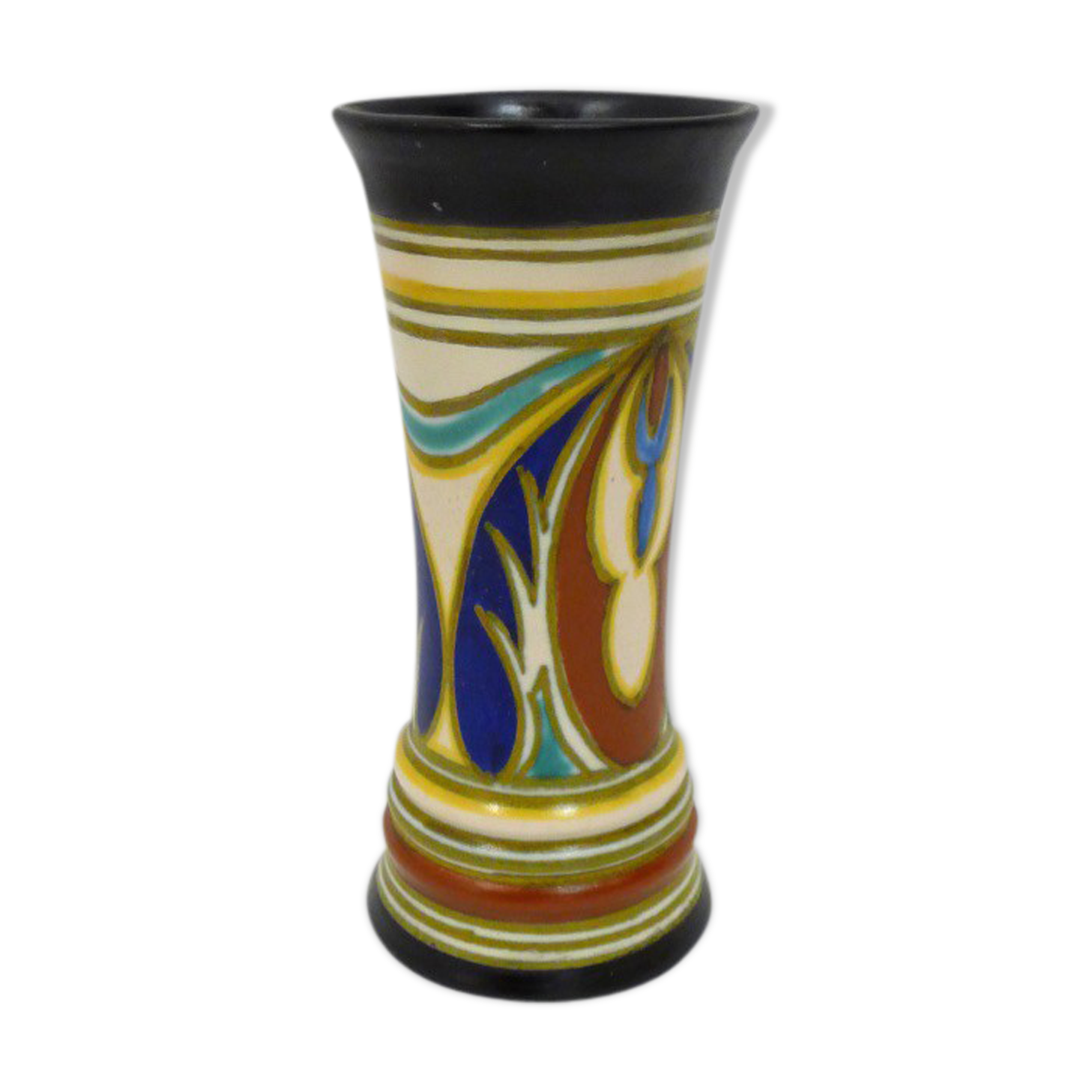 1930s enamel vase