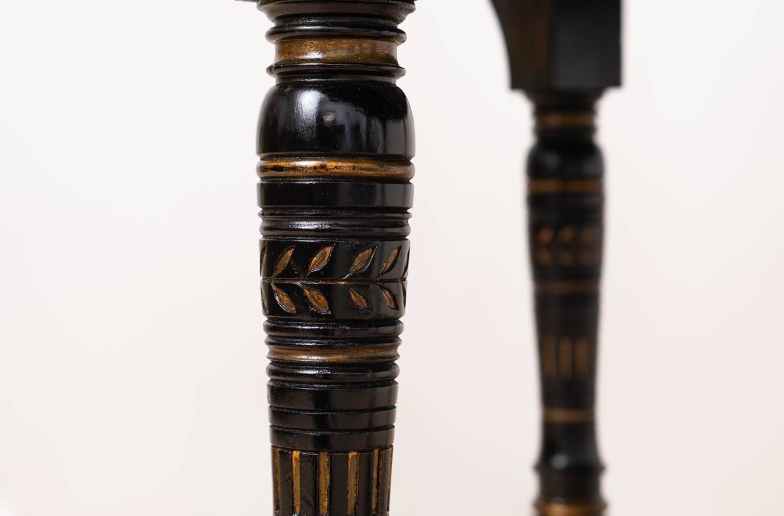 Victorian Ebonized Octagonal Center Table by C. Hindley & Sons, 19th Cent.