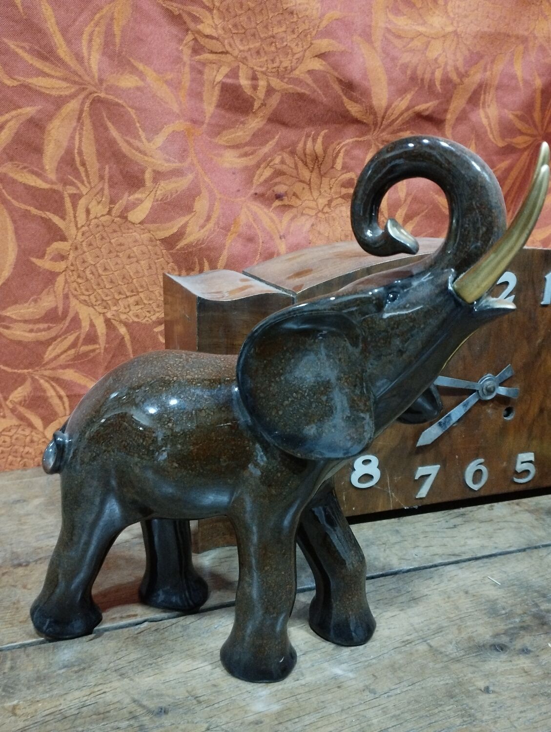 Art Deco ceramic elephant statue