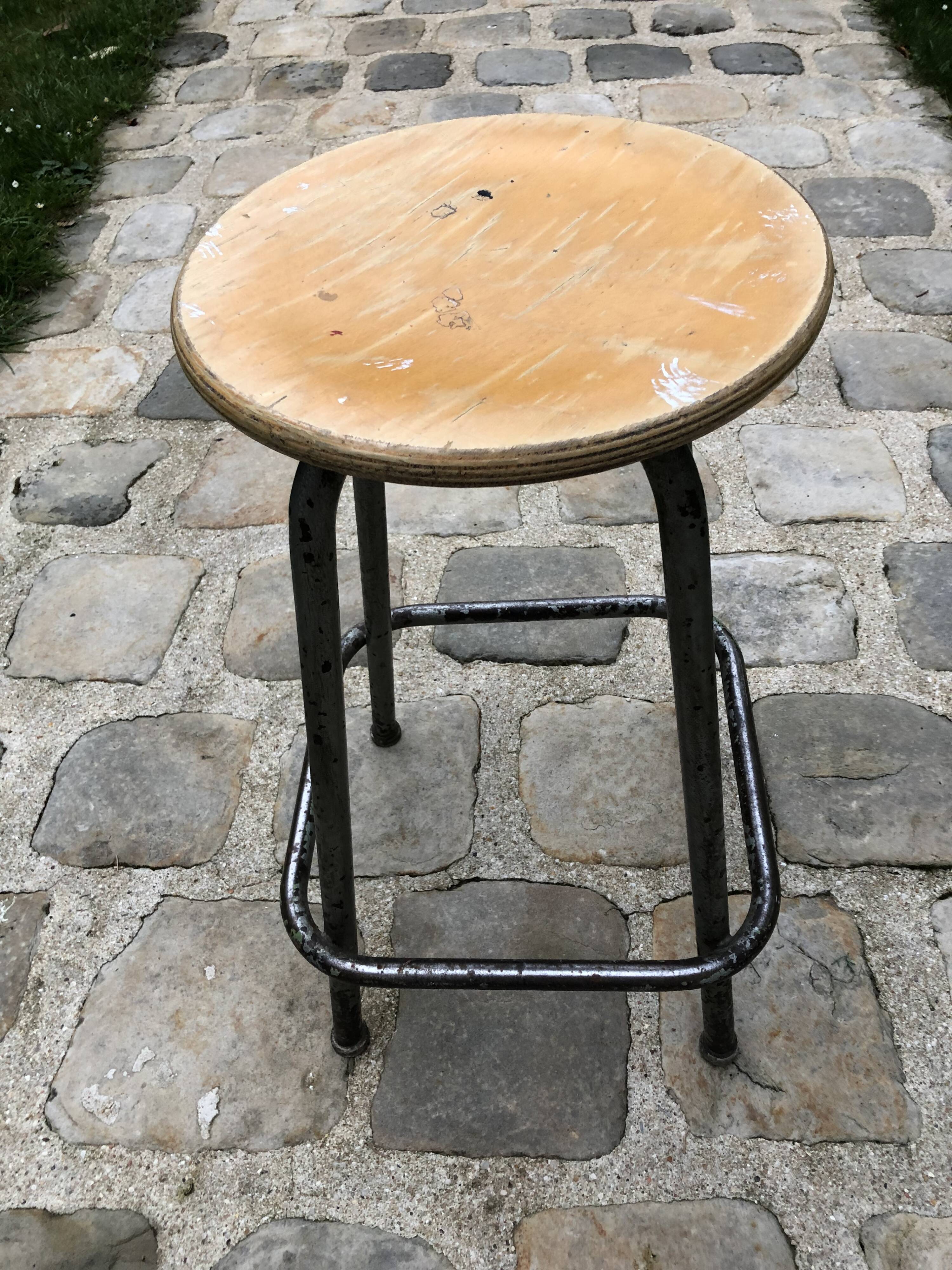 Vintage workshop stool