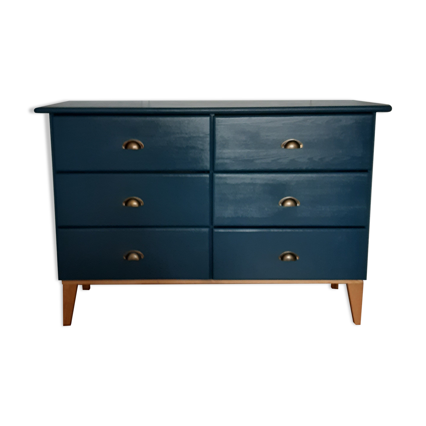 Commode scandinave bleu ganne