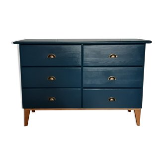 Commode scandinave bleu ganne