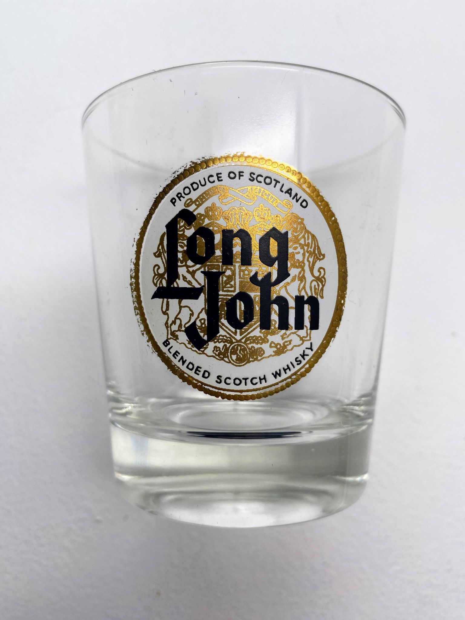3 Vintage Canadian Club Whiskey Glasses, Long John and Queen Anne
