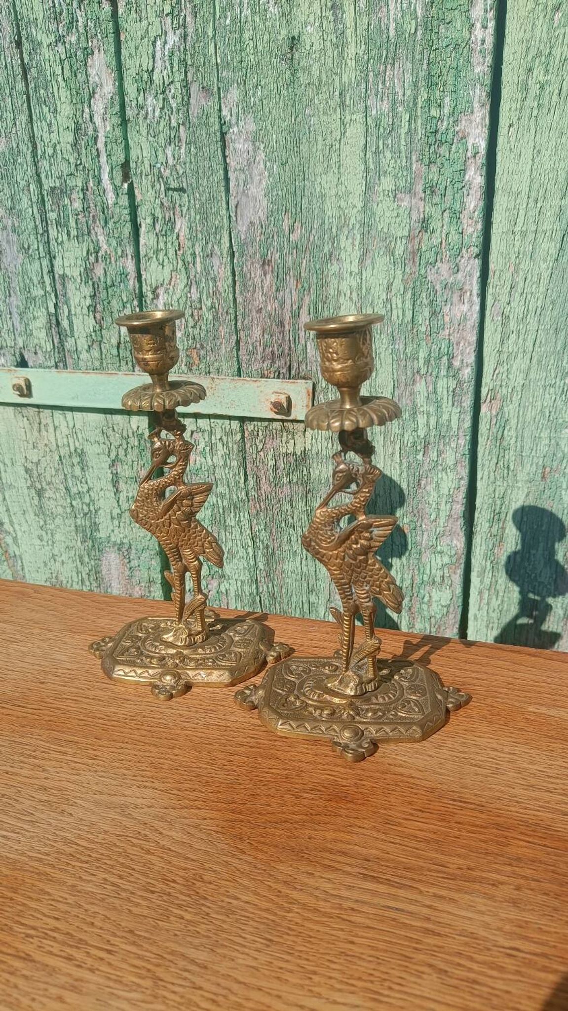 Bougeoirs anciens en bronze