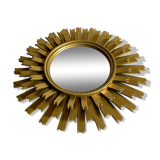 Miroir soleil doré n°2 style vintage
