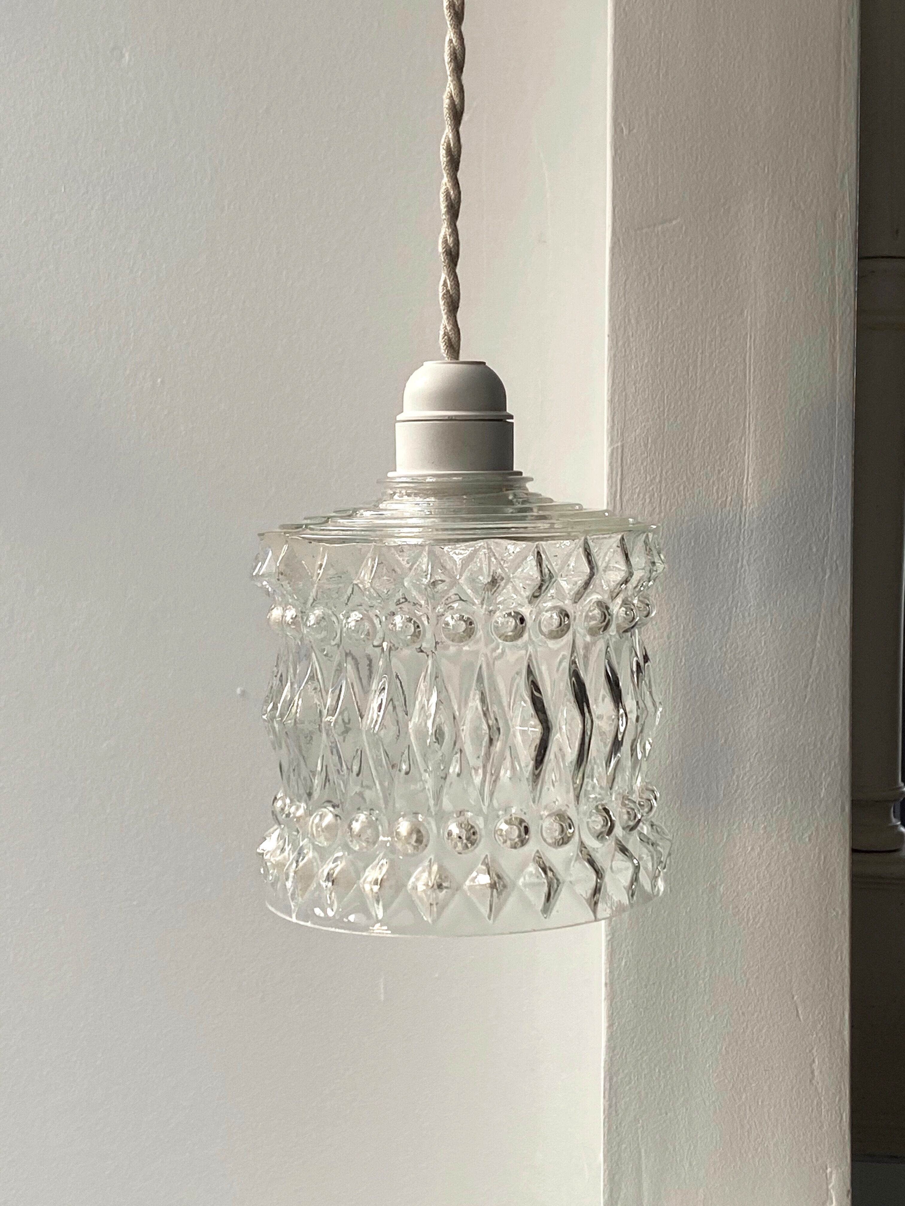 Glass pendant lamp 60s