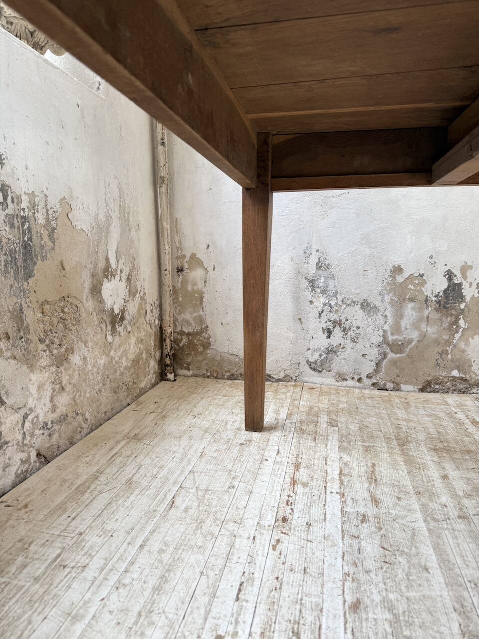 Large “square” oak farmhouse table 1950