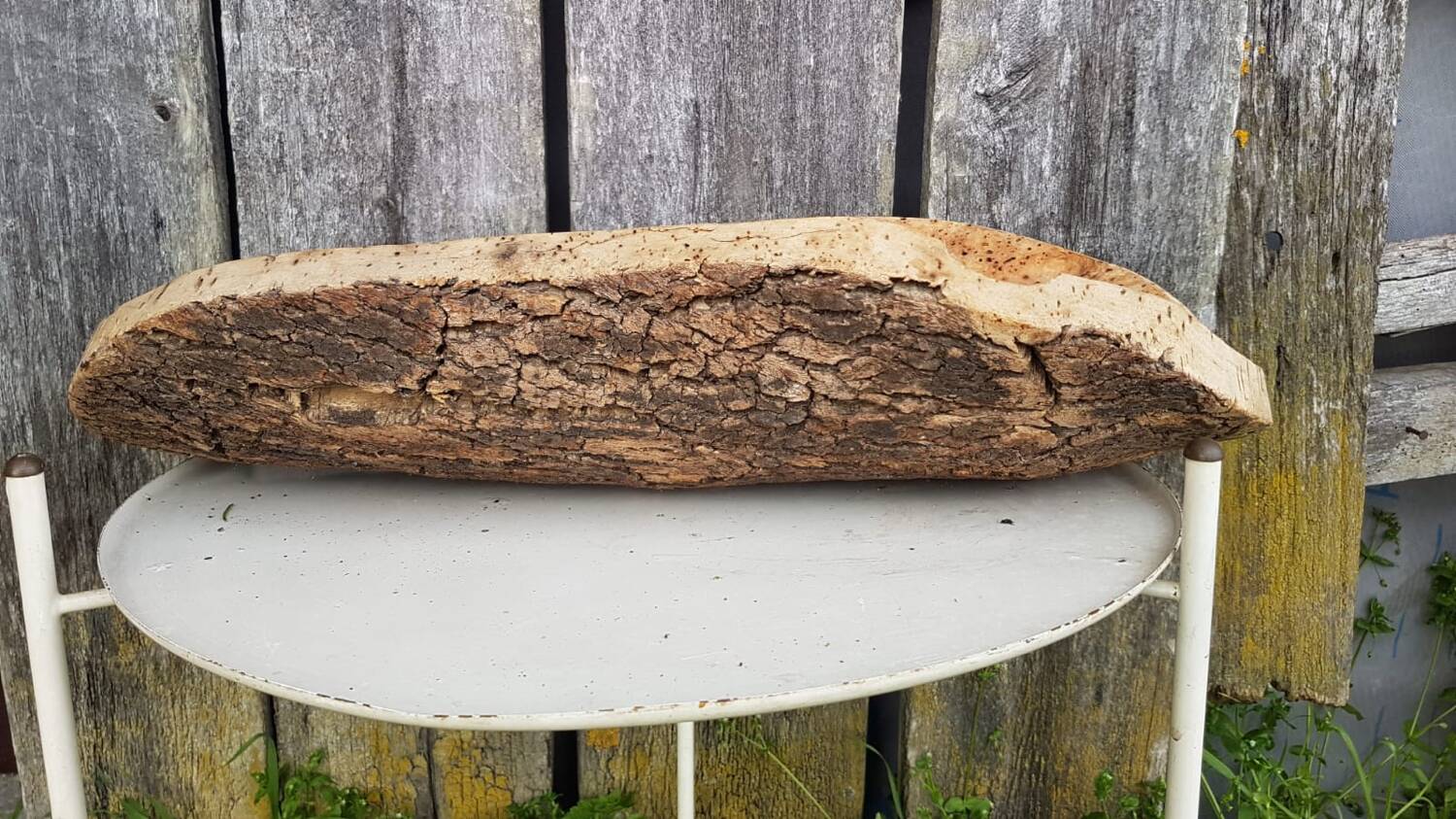 Old centerpiece cup empty pocket in natural cork vintage