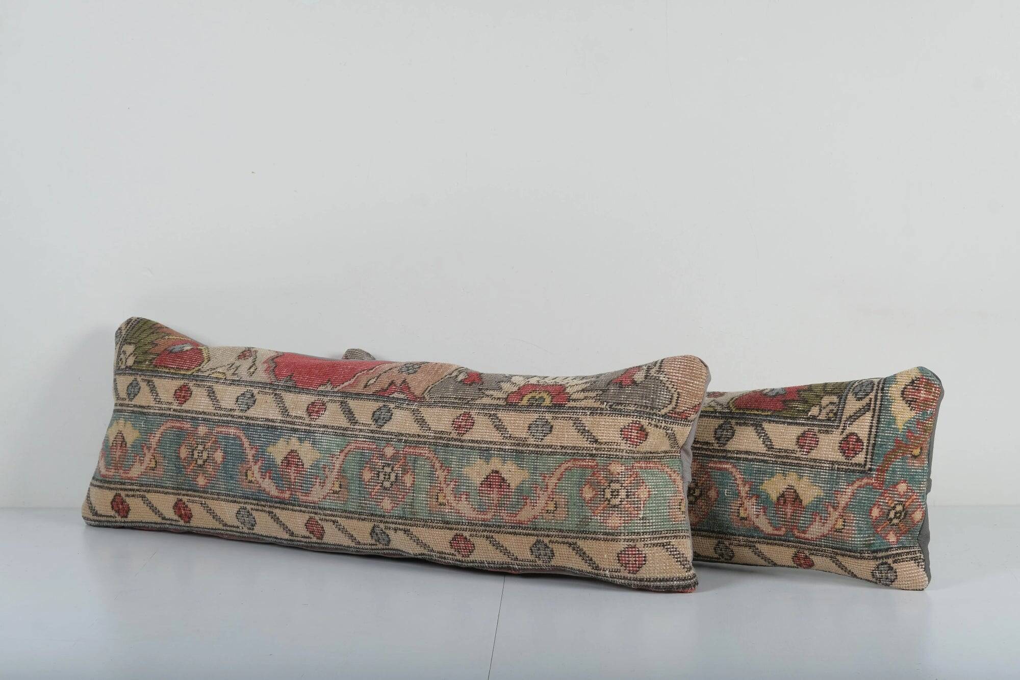 Set of 2 vintage Turkish cushion covers 25x86 cm