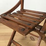 Chaise pliante pour enfants en lattes de bois