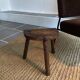 Tabouret de ferme bois tripode vintage