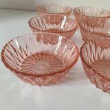 Orange pressed glass cups