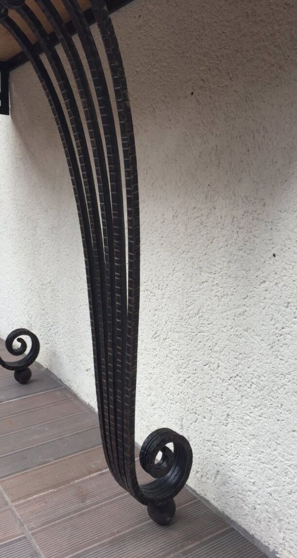 Wrought iron art deco console