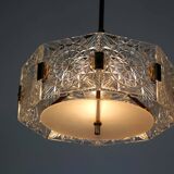 Lampe à Suspension Sculpturale Vintage en Verre par Kamenický Šenov, 1970s