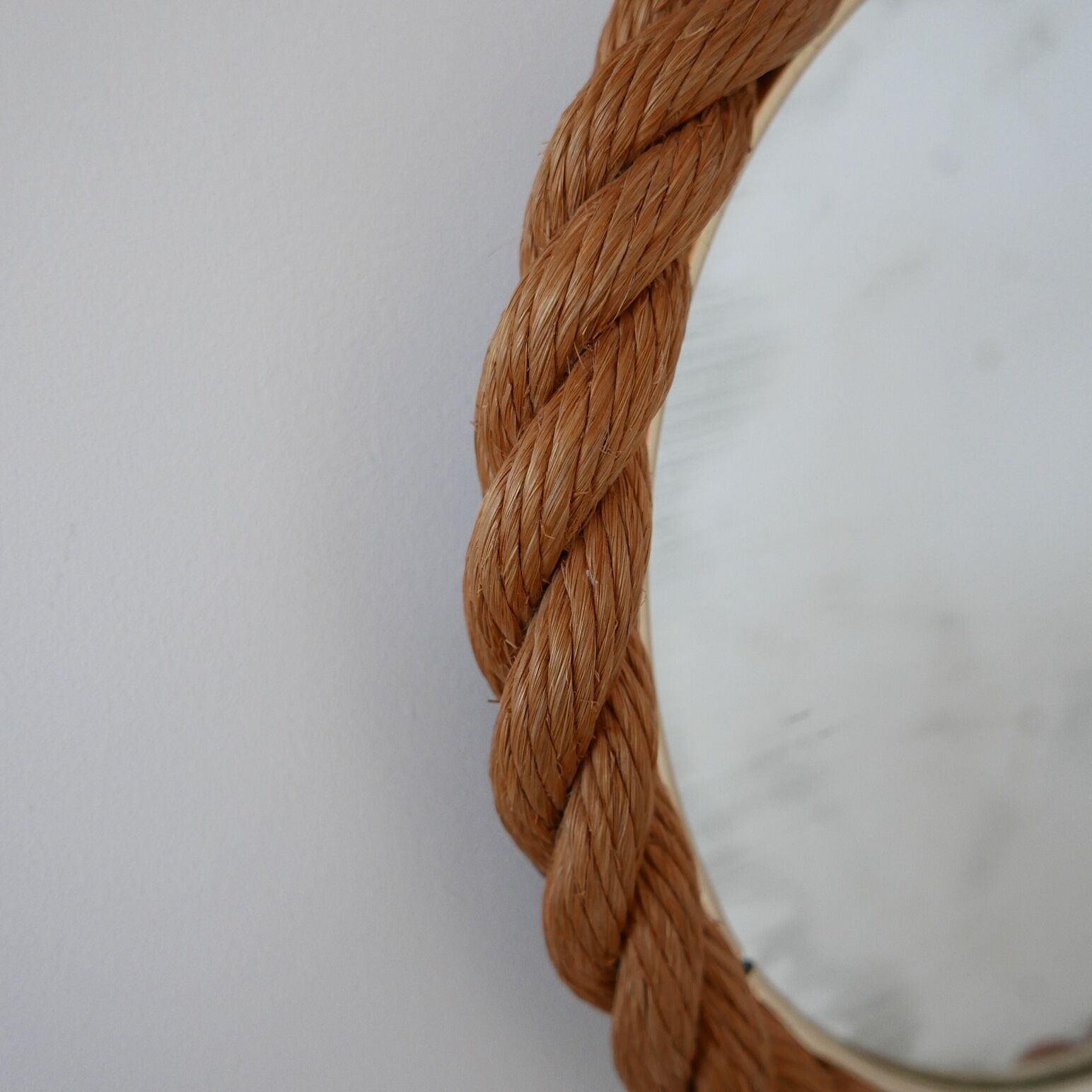 Miroir circulaire en corde