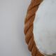 Rope work circular mid-century mirror
