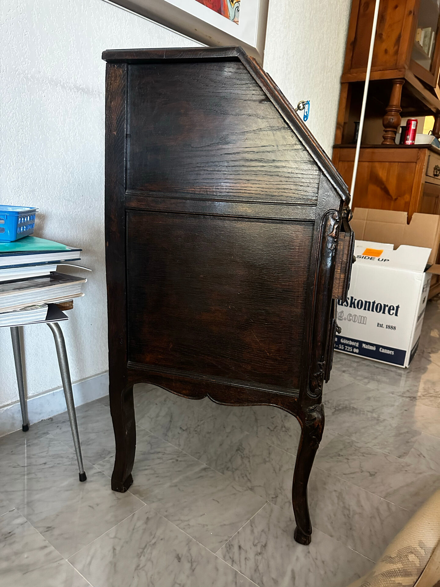 French Louis XV Style Slant-Front Secretary Desk
