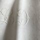 Nappe et 12 serviettes en damas de lin brodé LD 2,40m
