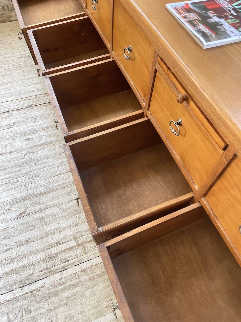 XXL golden oak craft furniture from the 50s