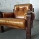 Brutalist leather lounge