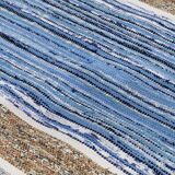 Scandinavian hand woven rag rug. 96/103 x 72 cm (38/41 x 28 in).