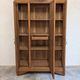 Art Deco oak wardrobe with three doors and bevelled mirror.