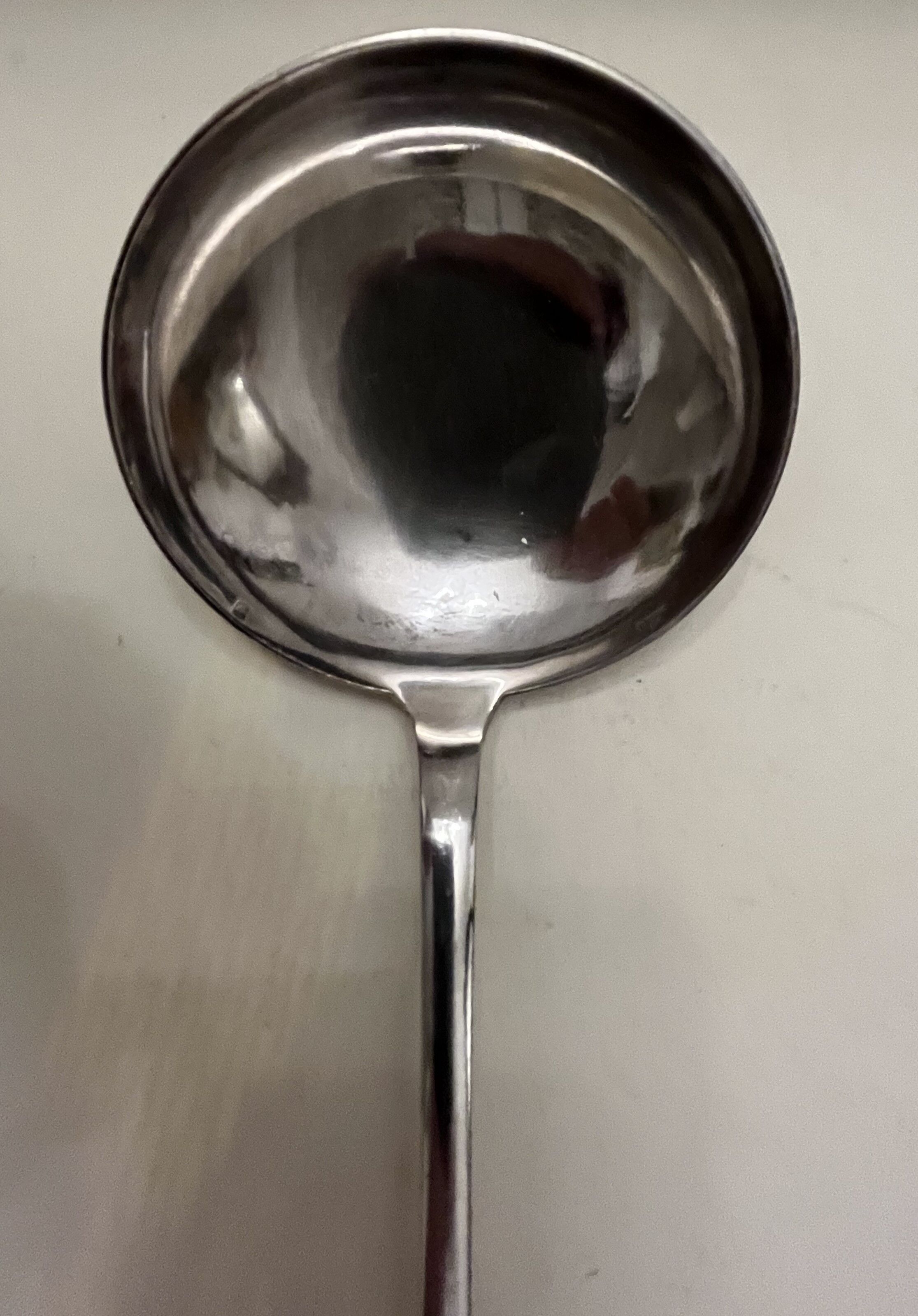 Art deco silver metal ladle
