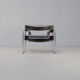 Marcel Breuer “wassily’ B3 chairs black leather for Gavina set/2