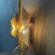 Pair of perforated brass wall lights by Christoph Palme, Germany, 1980s.