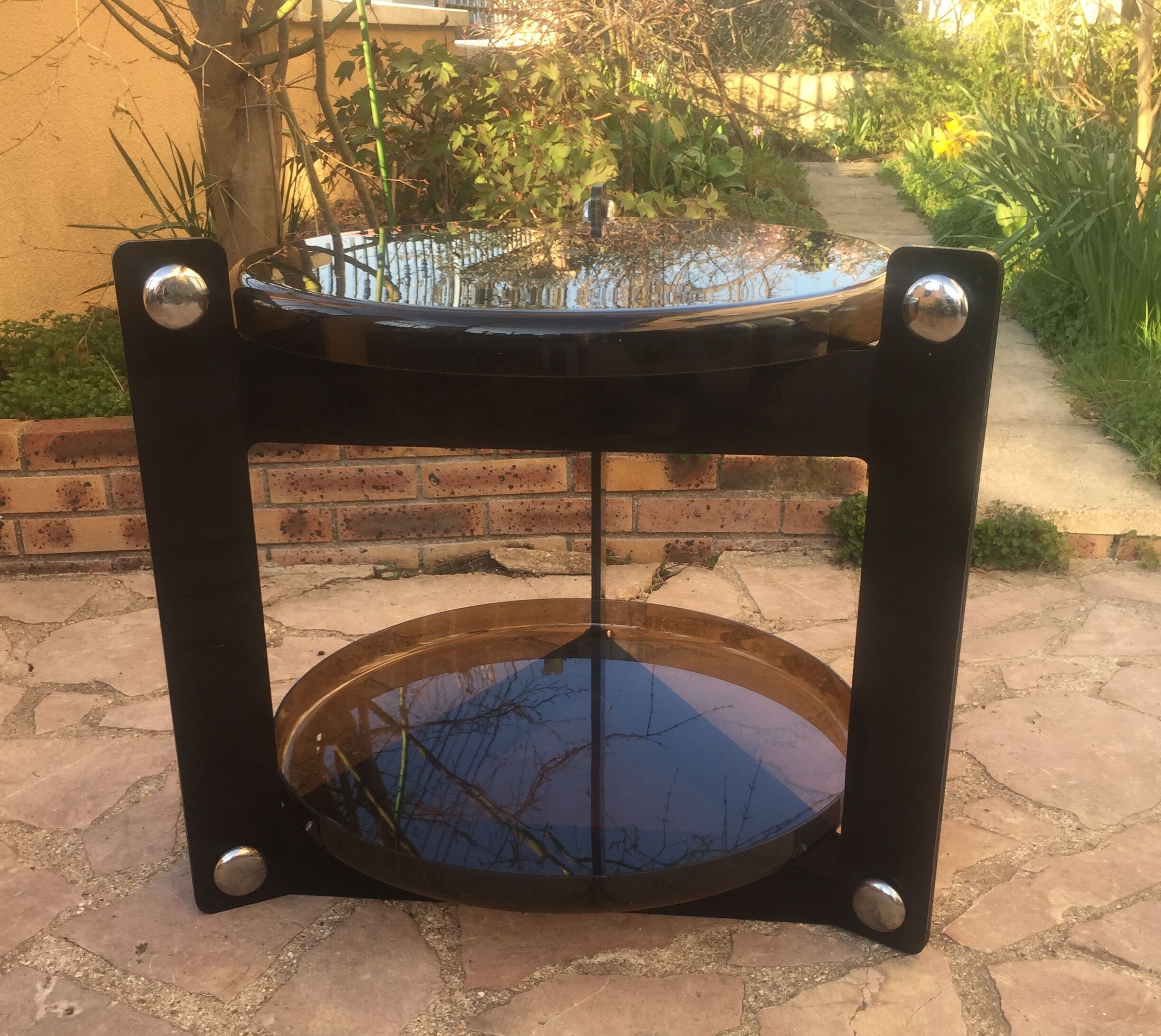 Coffee table Design smoked Plexiglas