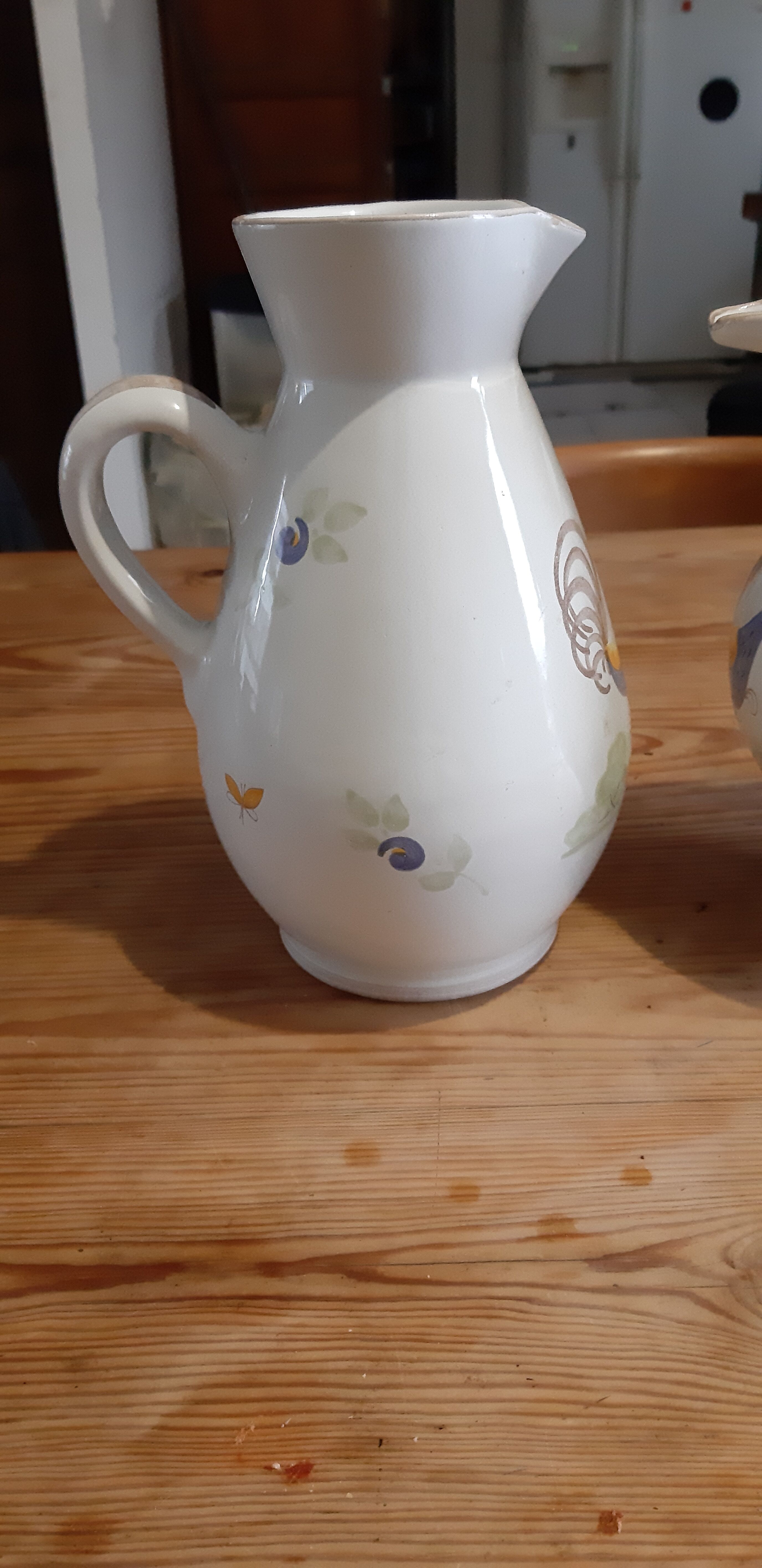 2 Pitchers in Faience of La Chapelle des Pots