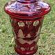 Engraved crystal vase