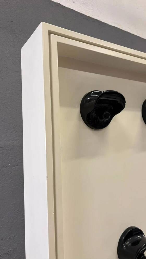 Mid-Century Modern Double-Sided Hall Stand with Mirror & Coat Hooks, 1960s, Europe