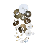 Porcelain and metal suspensions and wall lamps (in one batch)