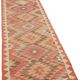 Turkish Handwoven Vintage Herki Kilim 96 cm x 315 cm