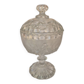 Bonbonnière verre décor  roses
