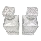 Vintage carafes chiseled glass