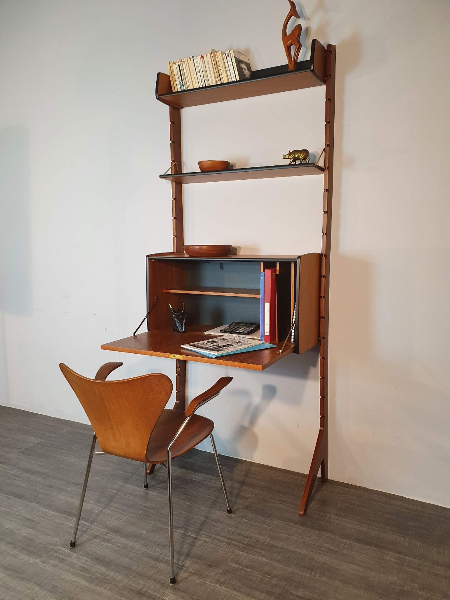 Norwegian Ergo Secretary Furniture, Scandinavian Vintage 1960s