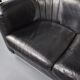 Zanotta 'Onda' 3-seater sofa in black leather