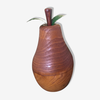 Pear-shaped wooden jewelry box